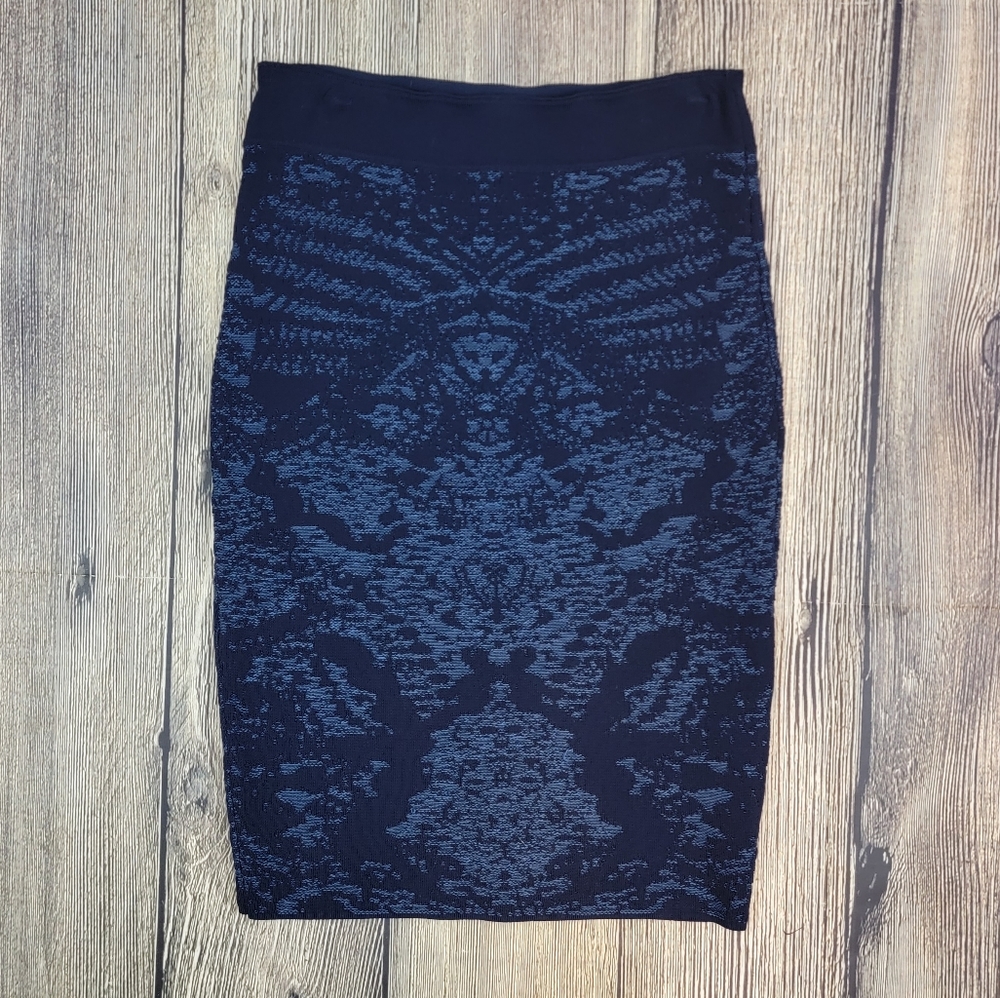 Reiss Navy Blue Bodycon Midi Skirt